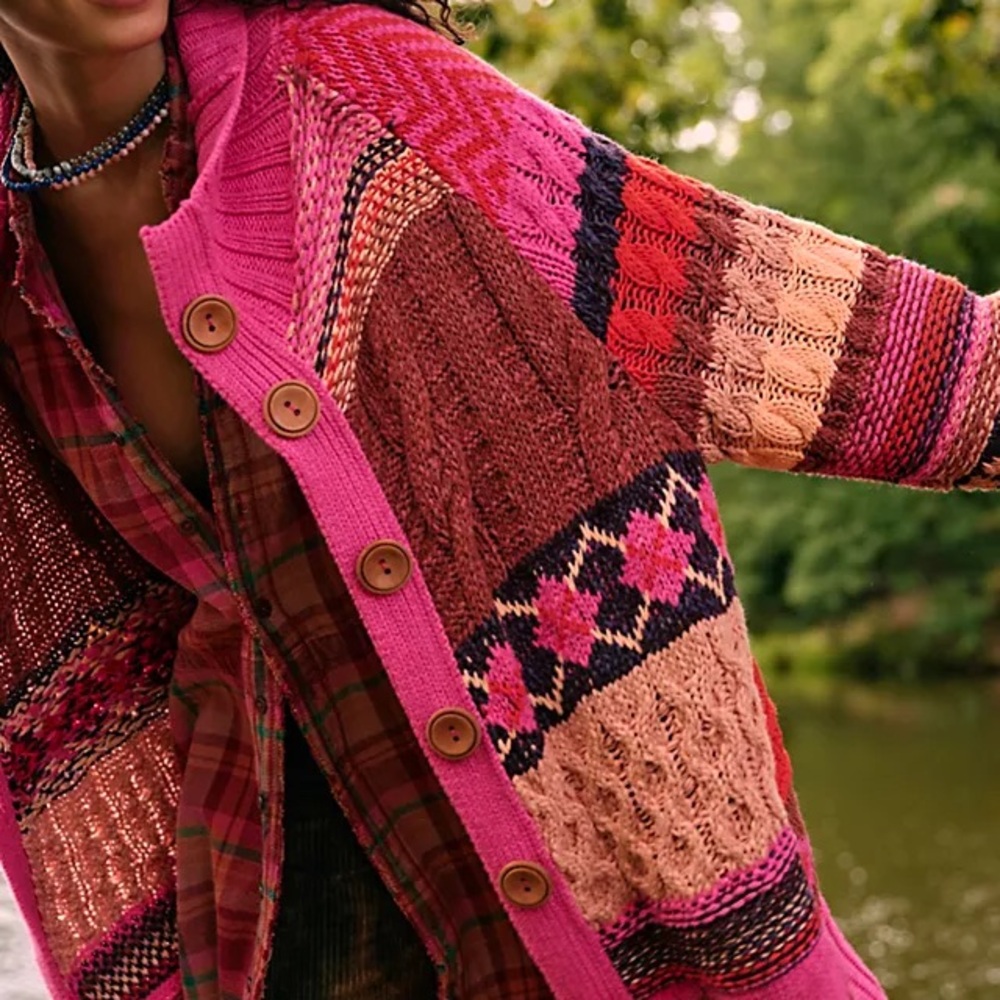 Free People Multicolor Knit Sweater Dress